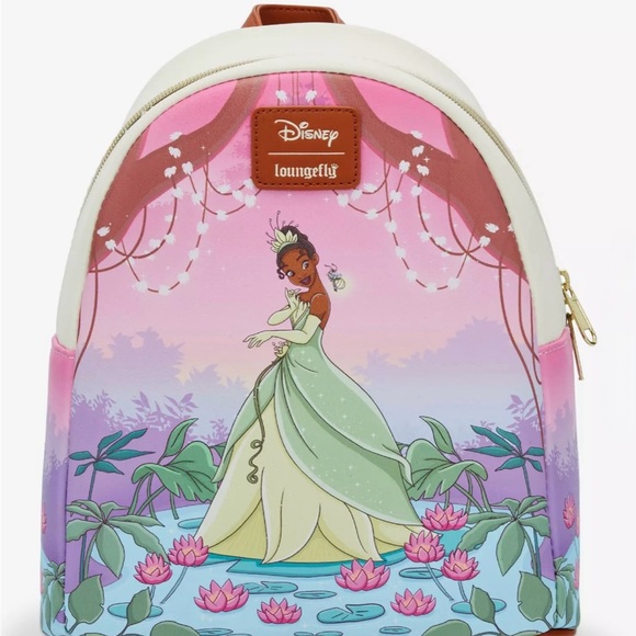 Loungefly Disney Princess And The Frog Tiana Bayou Sunset Mini Backpack w/wallet - Picture 2 of 6